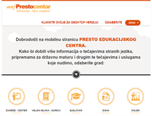 Tablet Screenshot of presto.hr
